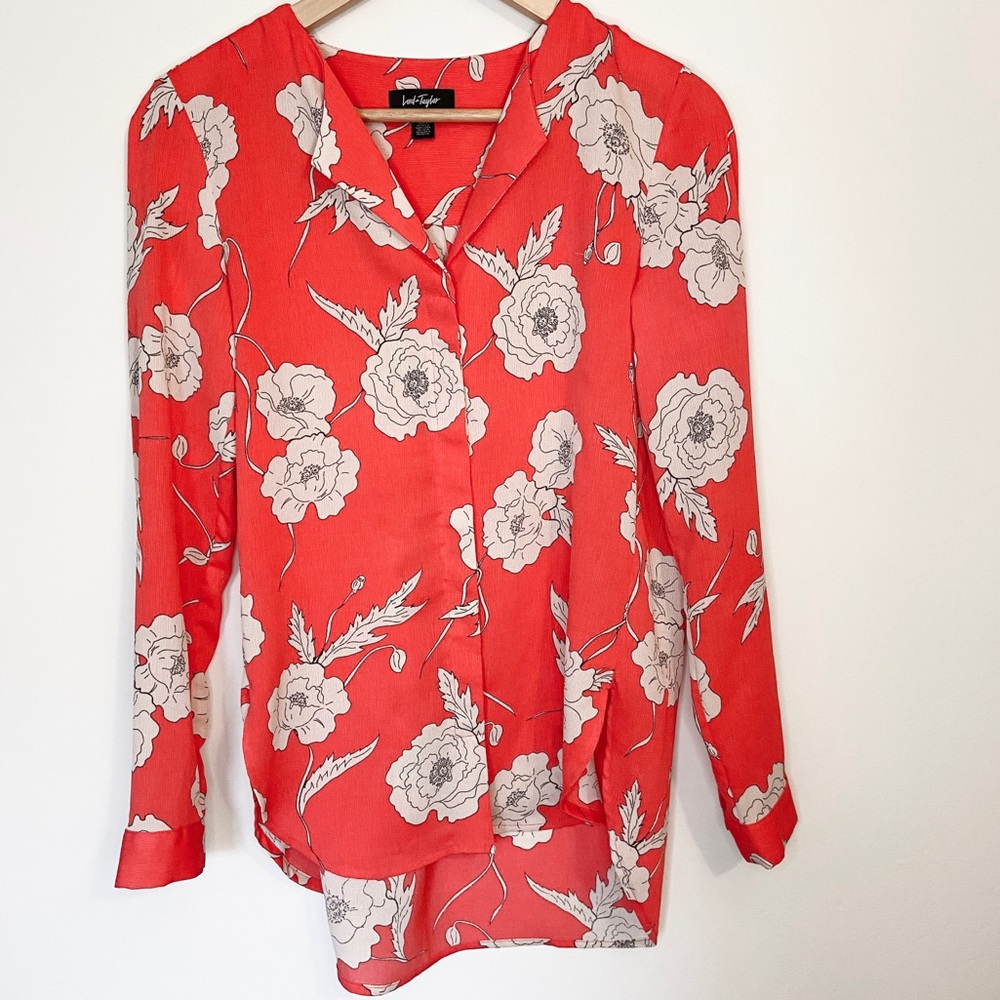 Button Down Printed Blouse